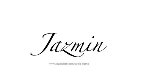 tatuaje con el nombre jazmin|12 ideas de Jazmin nombre 